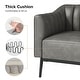 preview thumbnail 32 of 43, Alfons Industrial Leather Chair with Channel Tufting and Metal Leg by HULALA HOME