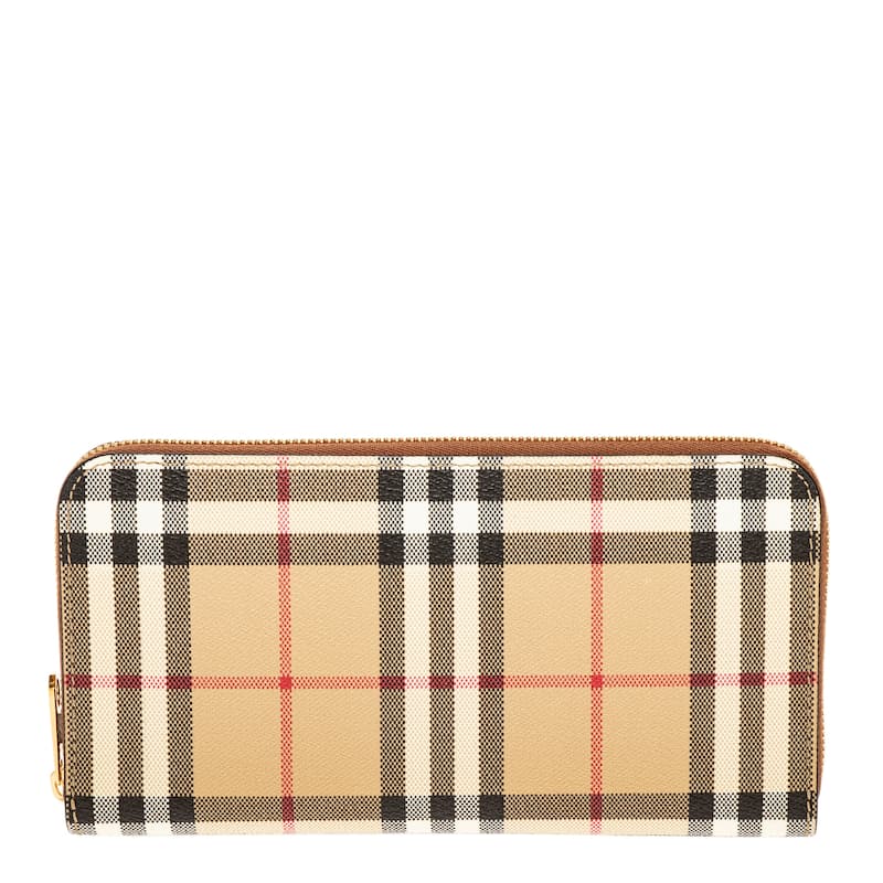 Burberry Check Zip Wallet - Archive Beige
