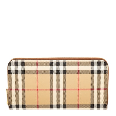 Burberry Check Zip Wallet