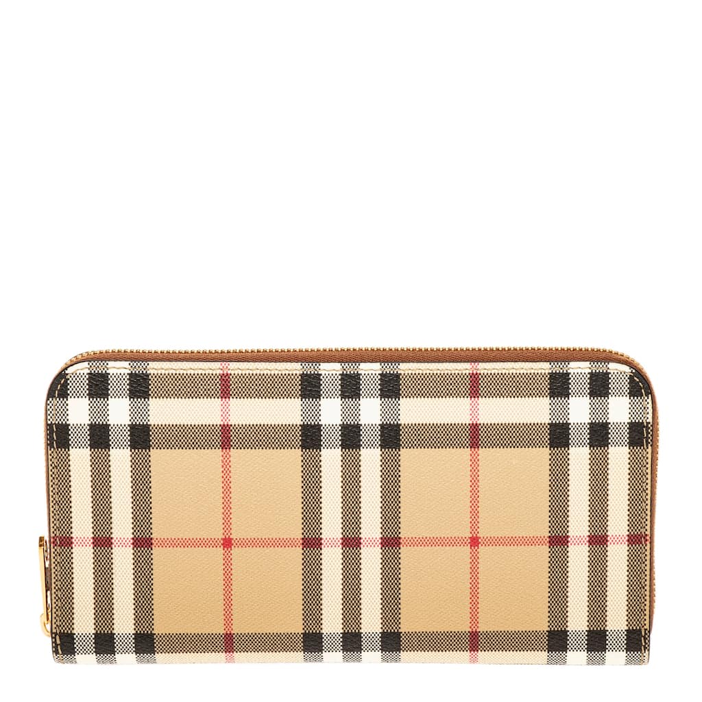 Burberry Check Zip Wallet