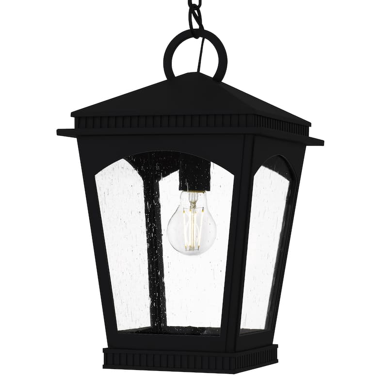Huck 1-Light Earth Black Outdoor Hanging Lantern