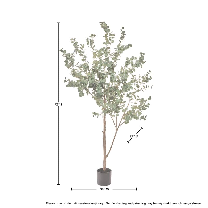 Potted Bendable Eucalyptus Plant 72"