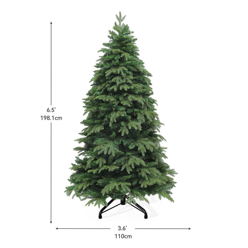 6.5ft Pre-Lit Artificial Spruce Christmas Tree with 350 Lights