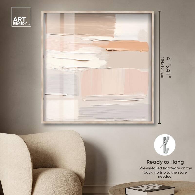 Roseate Cream Tones III Shadowbox by Art Remedy