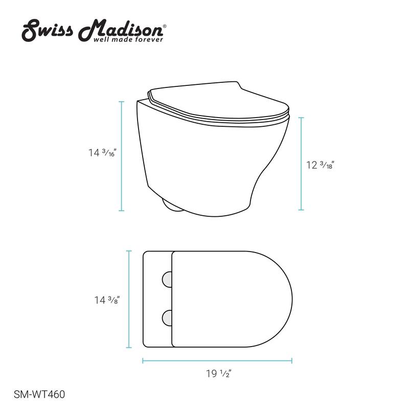 Swiss Madison SM-WT460 Monaco Wall Hung Toilet