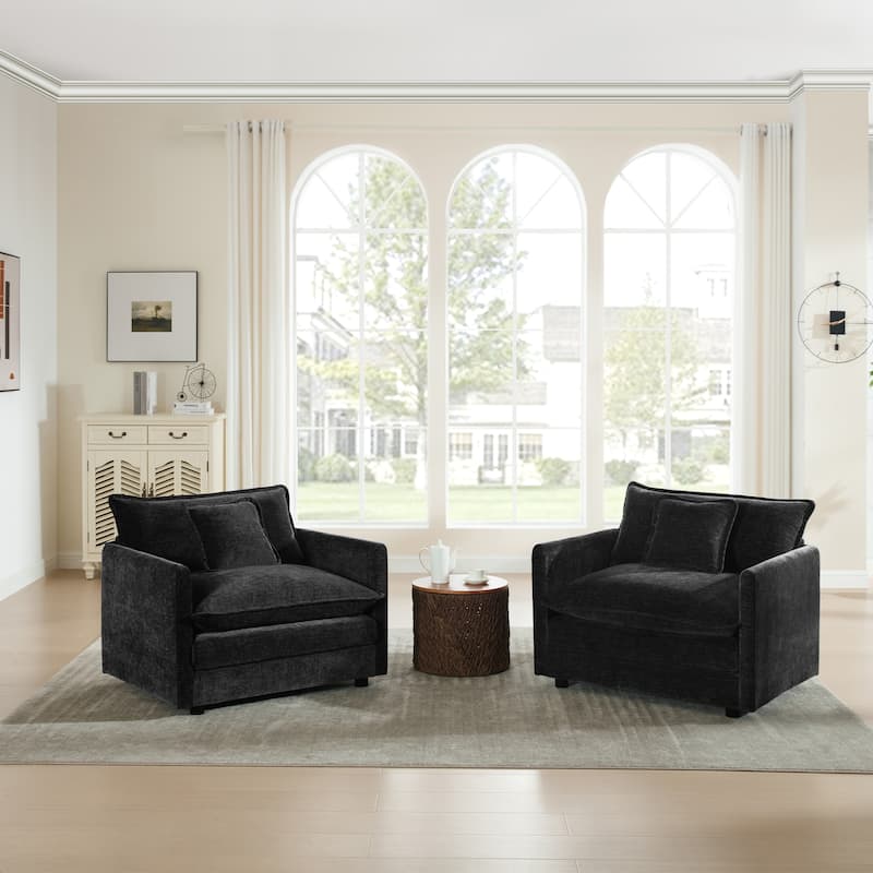 Cloud Chenille Upholstered Modular Sectional Sofa with DIY Combination Design