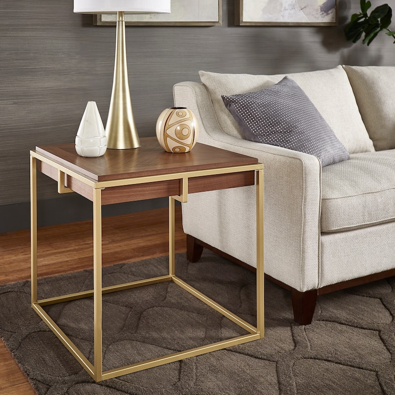 Cooke Square Table Set with Metal Base by iNSPIRE Q Modern