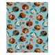 preview thumbnail 2 of 3, Disney Moana Free as the Ocean Aqua, Orange, and White, Pua Pig, and Hei Hei Chicken Super Soft Toddler Blanket
