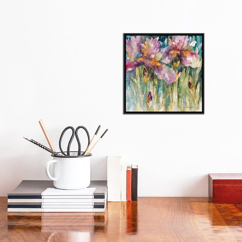iCanvas "Siberian Iris" by Annelein Beukenkamp Framed Canvas Print