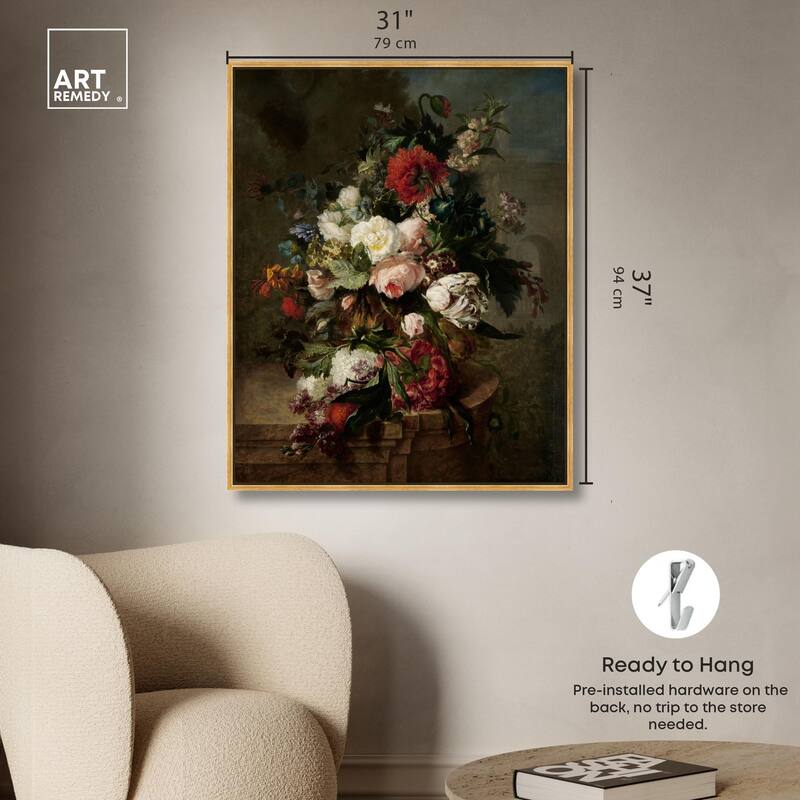 Still Life with Flowers 1789 Canvas by Art Remedy