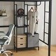 preview thumbnail 11 of 13, Twin Size Metal Loft Bed with Desk and Storage Shelves