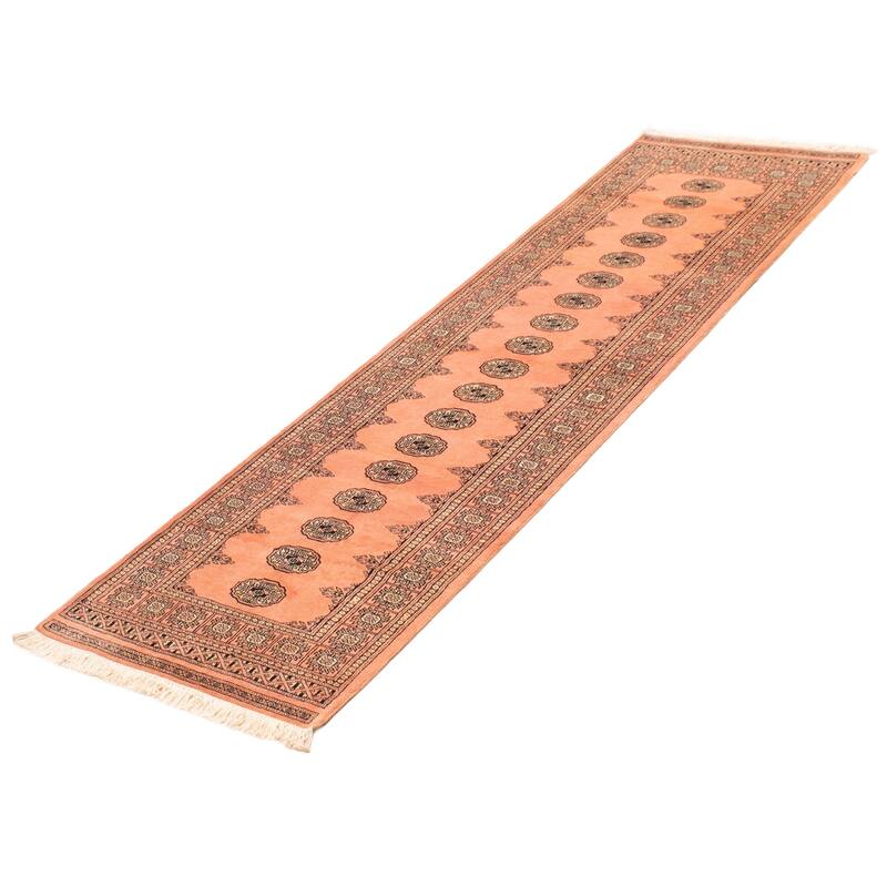 ECARPETGALLERY Hand-knotted Peshawar Bokhara Salmon Wool Rug - 2'8 x 9'7
