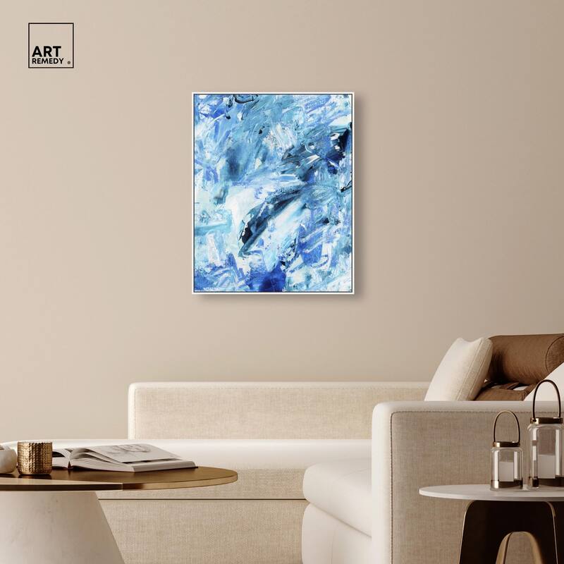 Impasto Blues Canvas by Art Remedy
