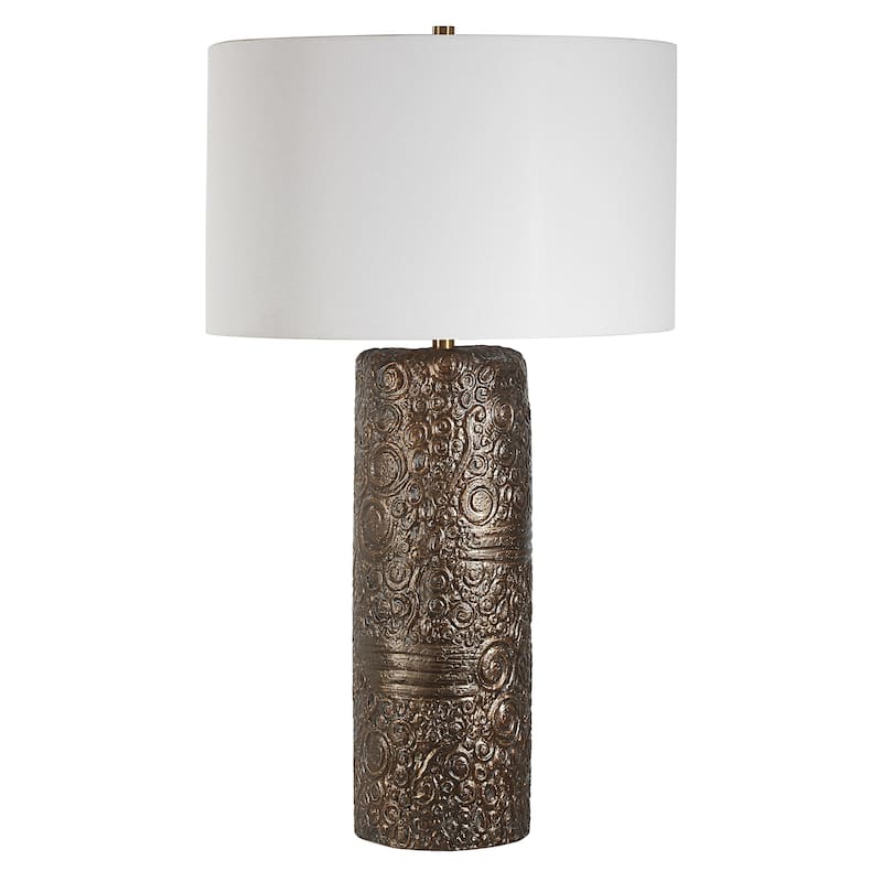 Uttermost Malaga Brass Table Lamp - 35.5" H X 20" W X 20" D