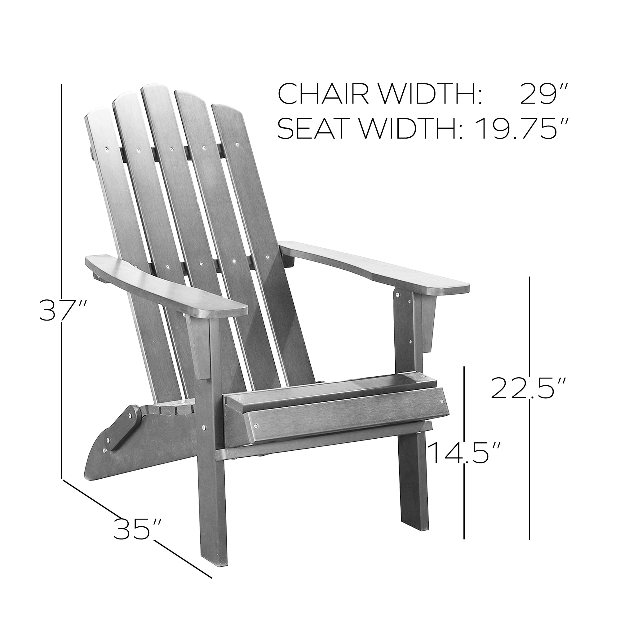 Polyteak classic on sale folding adirondack chair