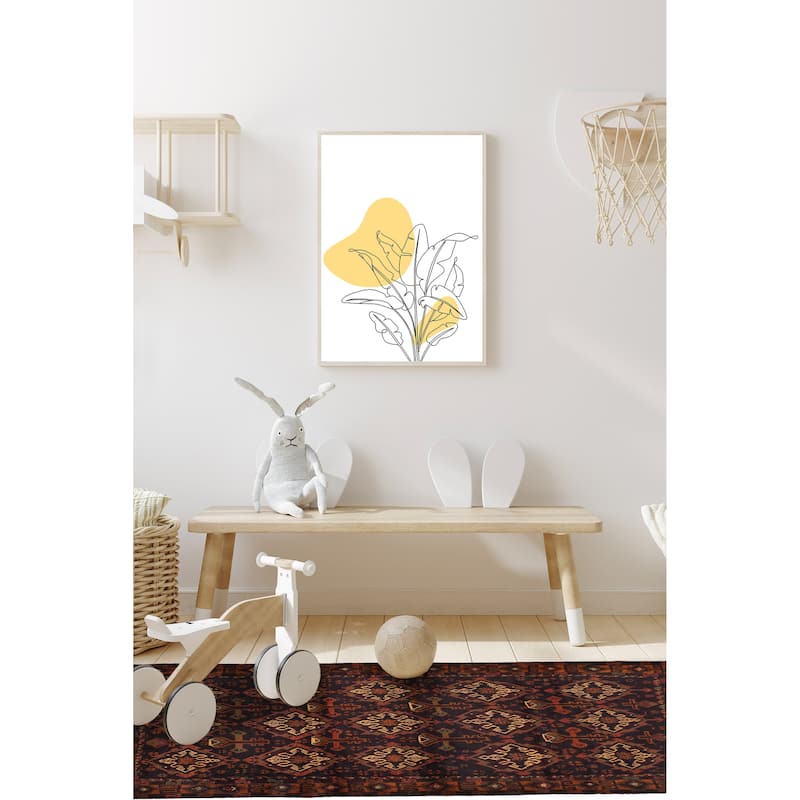 ECARPETGALLERY Hand-knotted Teimani Dark Navy Wool Rug - 4'2 x 6'11