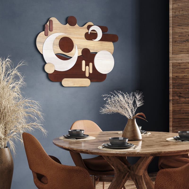 "Sands Serenade" Hand Made & Hand Finished Dimensional Solid Paulownia Wood Abstracts Wall Art