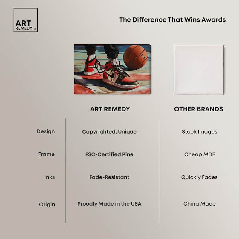 Down at the Court Canvas by Art Remedy, Gallery Wrapped