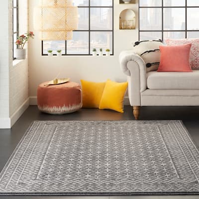 Carson Carrington Rantorp Moroccan Charcoal/Silver Area Rug