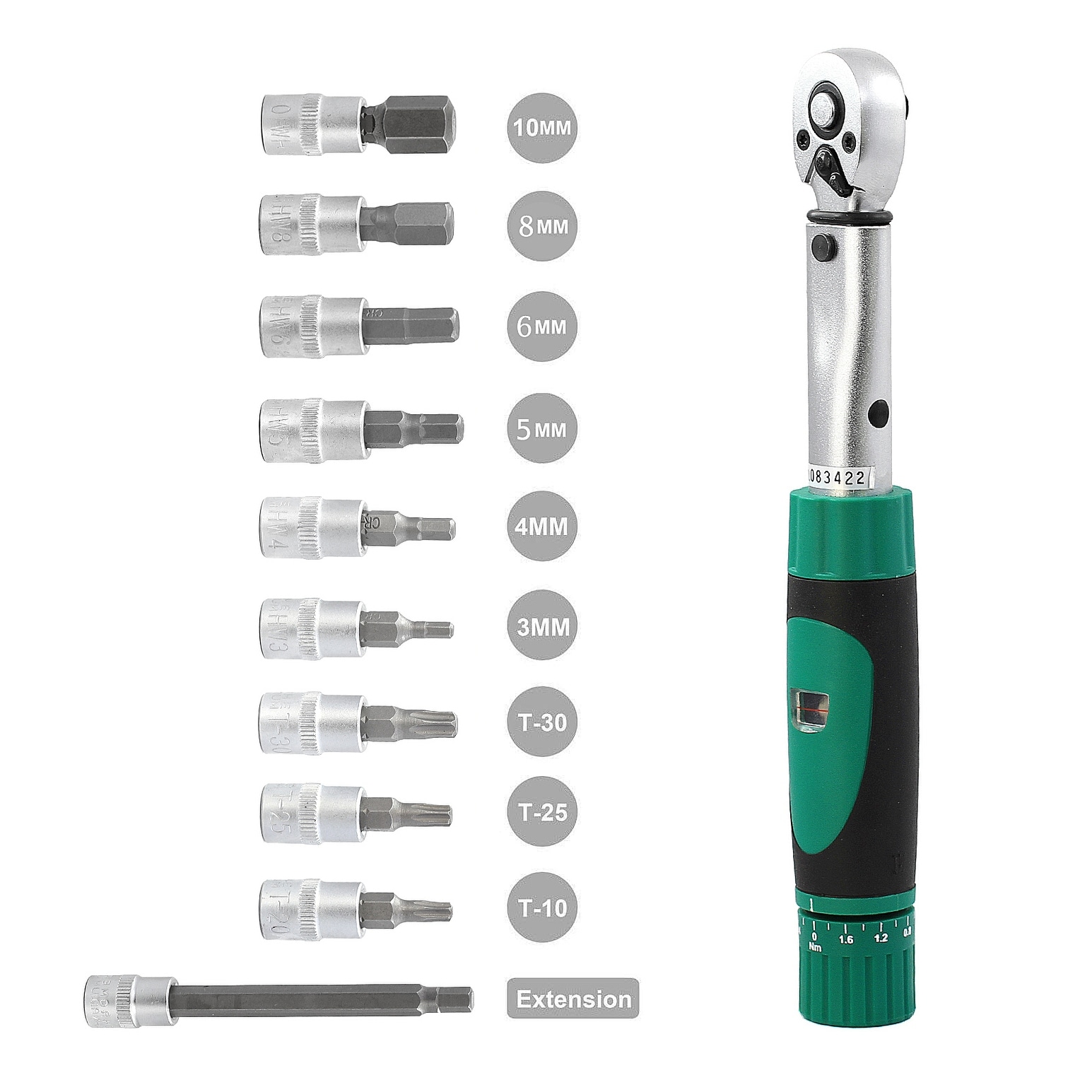 venzo bicycle bike torque wrench allen key tool socket set kit