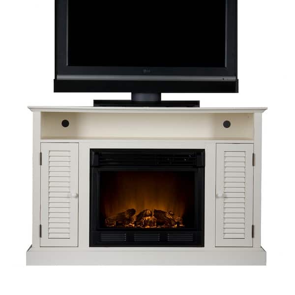 Southern Enterprises FE9306 Antebellum Media Electric Fireplace - Antique  White - Bed Bath u0026 Beyond - 15318146