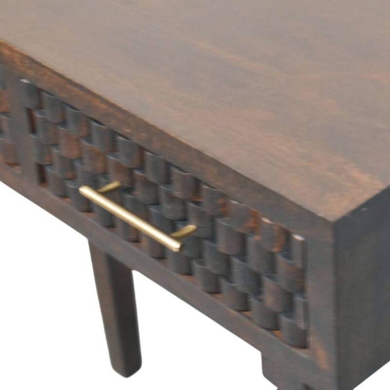 Artisan Furniture Solid Wood Arno Console Table, Black, 2-Drawers - N/A