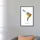 preview thumbnail 3 of 13, iCanvas "Latin America Map" by Michael Tompsett Framed