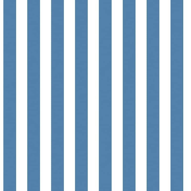 Galerie Wallcoverings Just 4 Kids 2 Medium Stripe Non-woven Matte Wallpaper Roll - 33 feet x 21 inches - Blue
