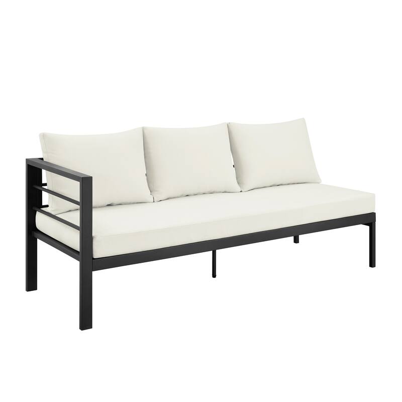 Corvus Galilee 5-Piece Iron Frame Outdoor Patio Set with Cushions and Rectangular Table