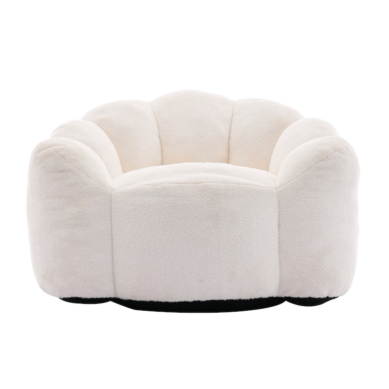 Lotus Type Compression Lazy Sofa Oversized Bean Bag Sofa Accent Chair for Adults with Pull Strap and Non-slip Base, Easily Moved