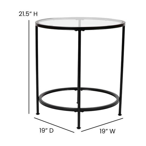 dimension image slide 0 of 2, Astoria Collection Coffee and End Table - Set 3 Piece Occasional