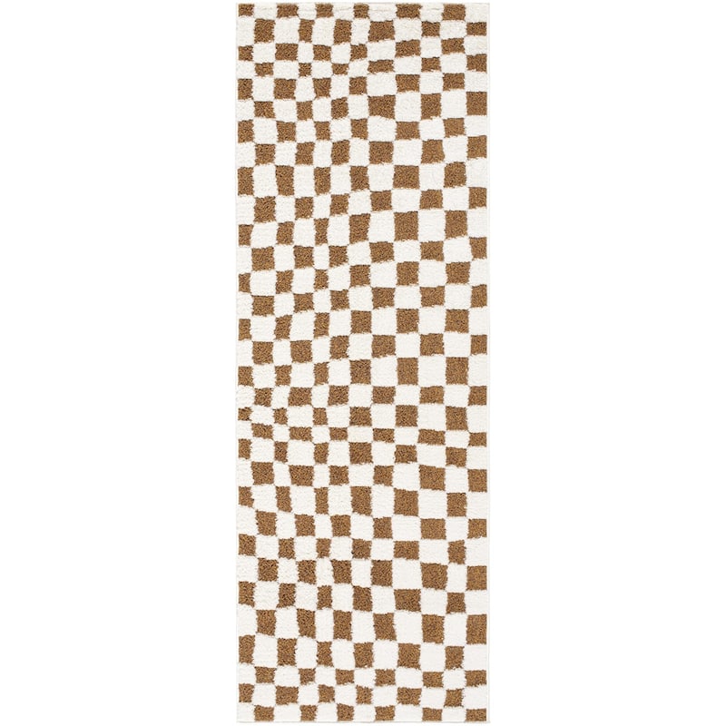 Livabliss Freud Optical Illusion Checkered Area Rug