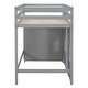 preview thumbnail 19 of 17, Wood Twin Loft Bed with Wardrobe & 2 Windows, Sturdy Design