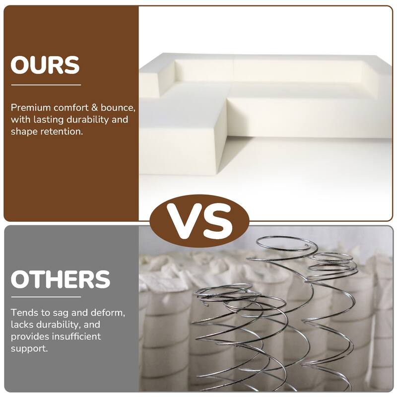 Anmytek 105 Inch Comfortable L-Shaped Modular Sofa - Plush Upholstery All-Foam No Springs Vacuum-Packed