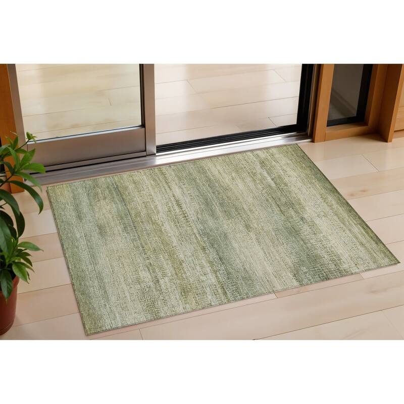 HomeRoots Abstract Transitional Rectangle Outdoor Rug - 3' x 5'
