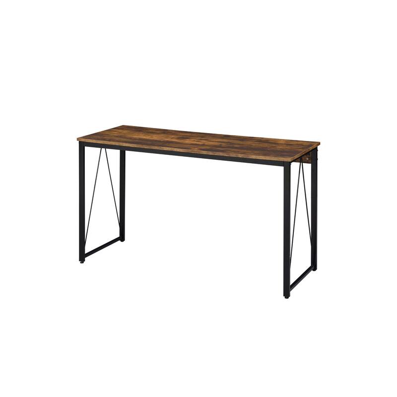 47" Brown and Black Writing Desk