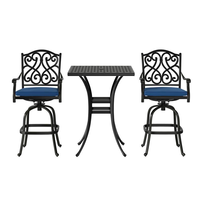 2 Person Square Outdoor Dining Set with Cushions On Sale Bed Bath