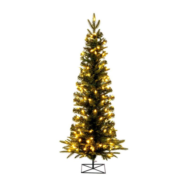 Vickerman 3.5' Bixley Pencil Fir Artificial Christmas Tree, Warm White