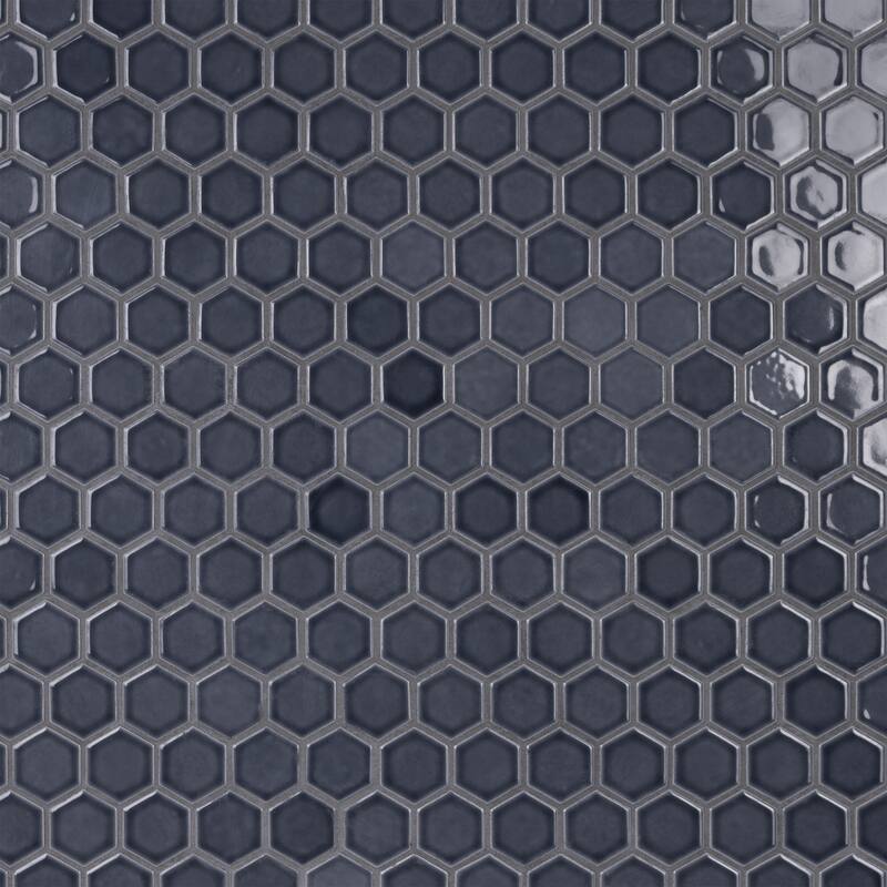 Merola Tile Hudson Due 2" Hex Storm Grey 10-7/8" x 12-5/8" Porcelain Floor and Wall Tile