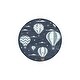 preview thumbnail 3 of 2, Ginza Six Washable Balloon Ride Float Away Kids Rug Round 3'