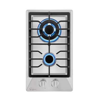 Empava 12-inch Stainless Steel Gas Stove with 2 Sealed Burners - 12"