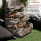 preview thumbnail 16 of 43, Alpine Corporation Outdoor Multi-Tier Rainforest Rock Waterfall Fountain with LED Lights