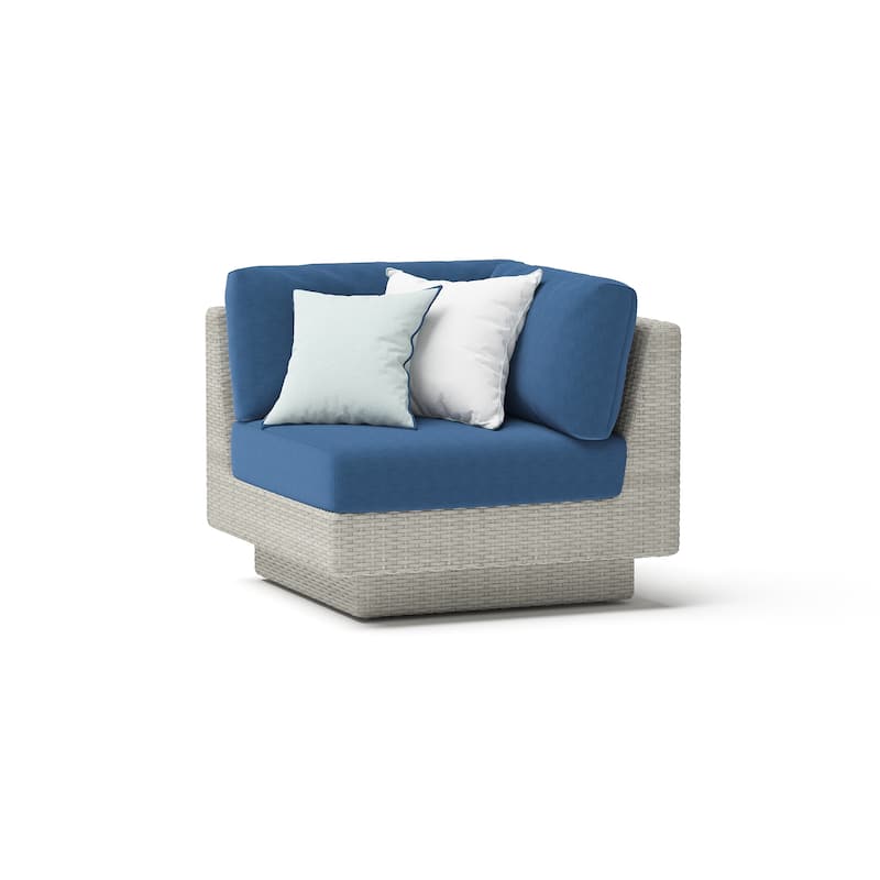 Portofino Comfort 5 Piece Sunbrella Outdoor Patio Sectional Seating Set