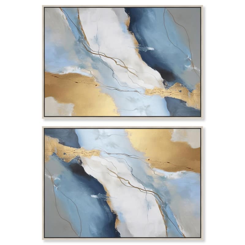 Tonal Strata Canvas by Art Remedy - 20" x 20" - White