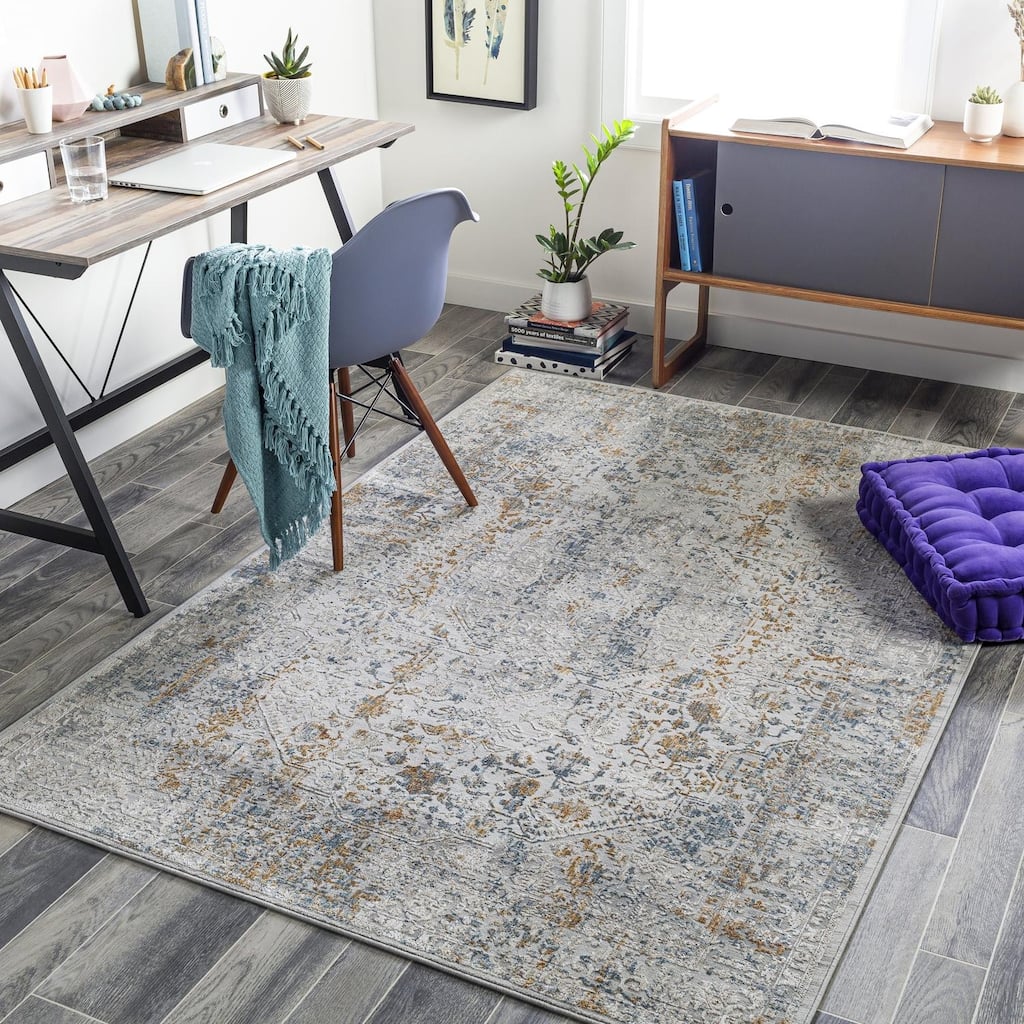 Livabliss Shabby Chic Carmel Medallion Area Rug