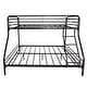 preview thumbnail 4 of 5, Heavy Duty Twin-Over-Full Metal Bunk Bed, Easy Assembly with Enhanced Upper-Level Guardrail, Black