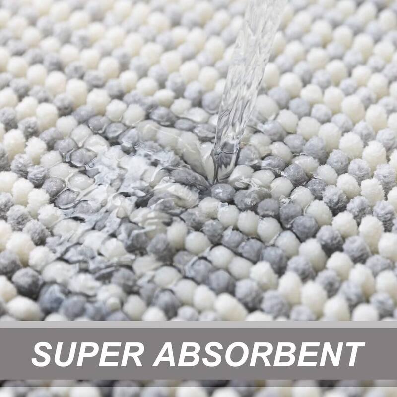Gradient Pattern Chenille NonSlipping Bath Rug On Sale Bed Bath