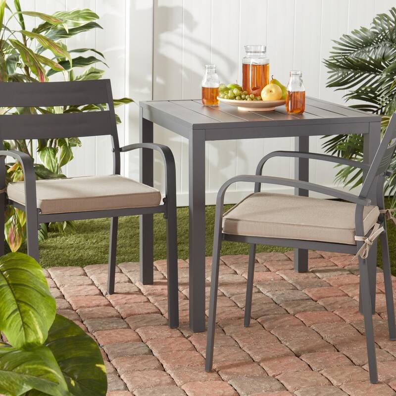 Sunbrella Indoor/ Outdoor 17-inch Square Corded Chair Pad (Set of 2)