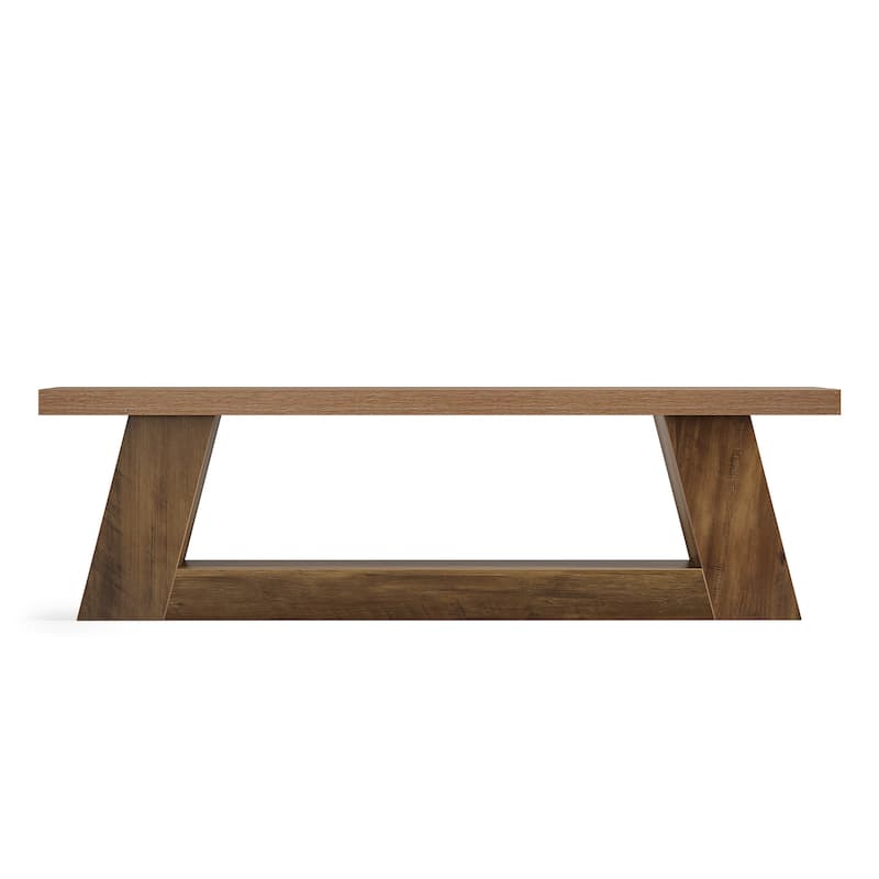 Extra Long TV Stand for TVs, Wooden Media Console with Storage Shelves, Entertainment Center for Living Room, Bedroom