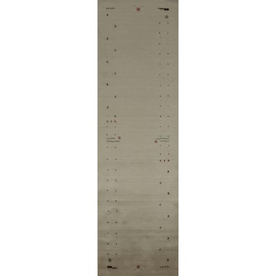 Tribal Gabbeh Indian Runner Rug Handmade Wool Carpet - 2'7" x 11'5"